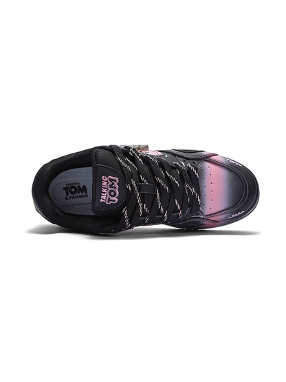 Heart-Graphic Contrast-Panel Low-Top Sneakers