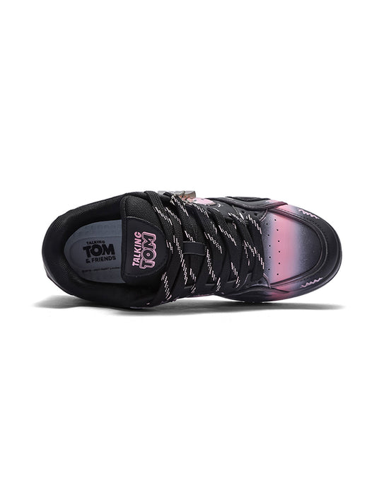 Heart-Graphic Contrast-Panel Low-Top Sneakers