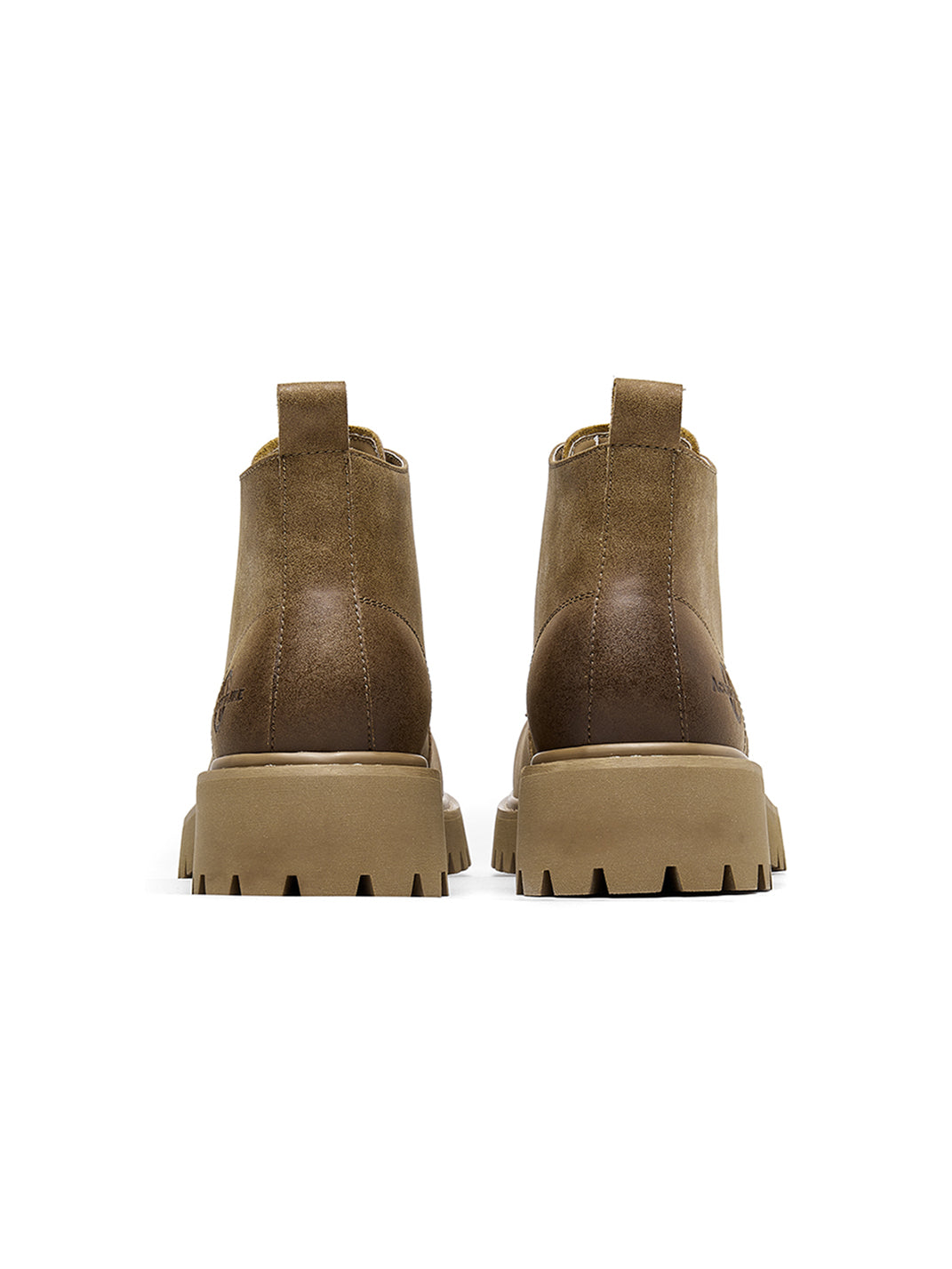 Tan Round-Toe Lug-Sole Work Boots