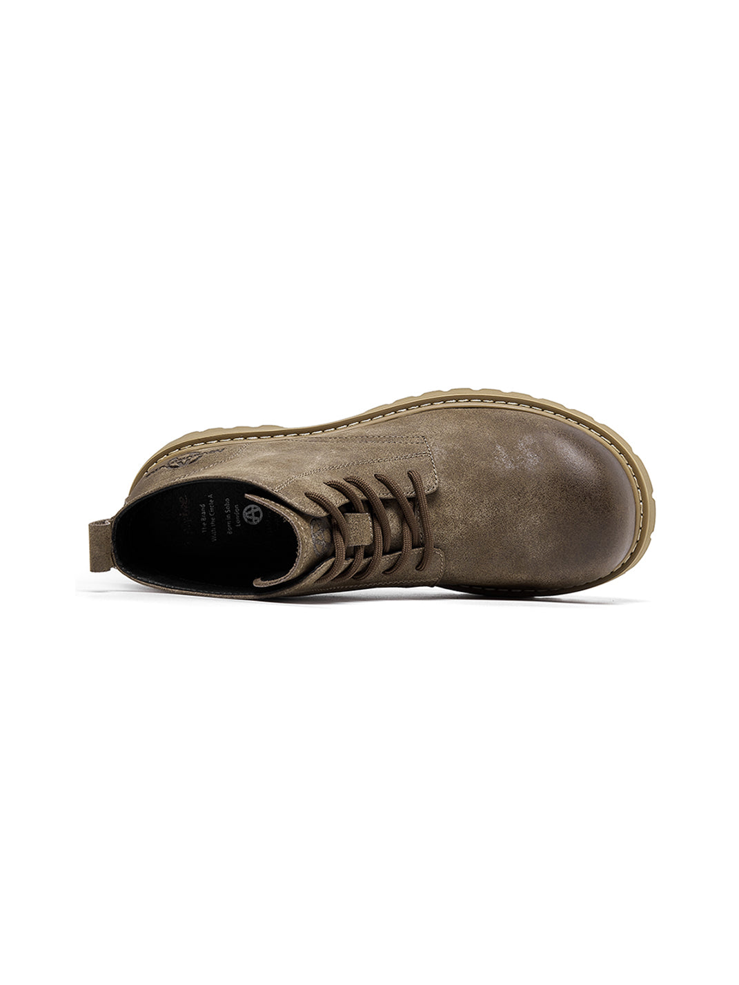 Tan Round-Toe Lug-Sole Work Boots