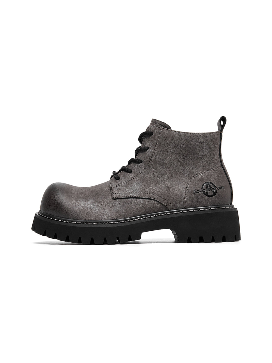 Tan Round-Toe Lug-Sole Work Boots