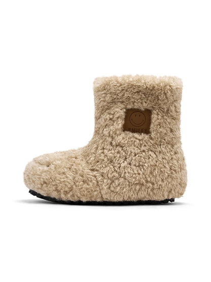 Teddy Bear Plush Platform Ankle Boots