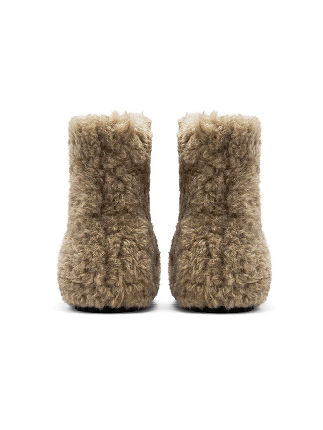 Teddy Bear Plush Platform Ankle Boots