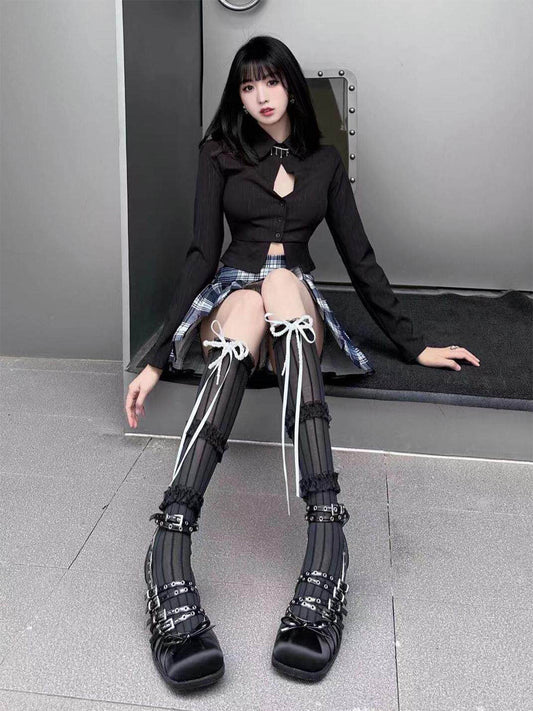 Studded-Strap Spring-Heel Mary Janes