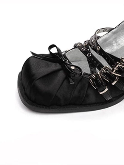 Studded-Strap Spring-Heel Mary Janes