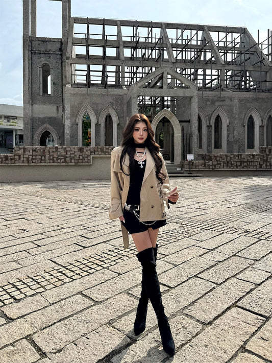 Stretch Suede Over-the-Knee Stiletto Boots
