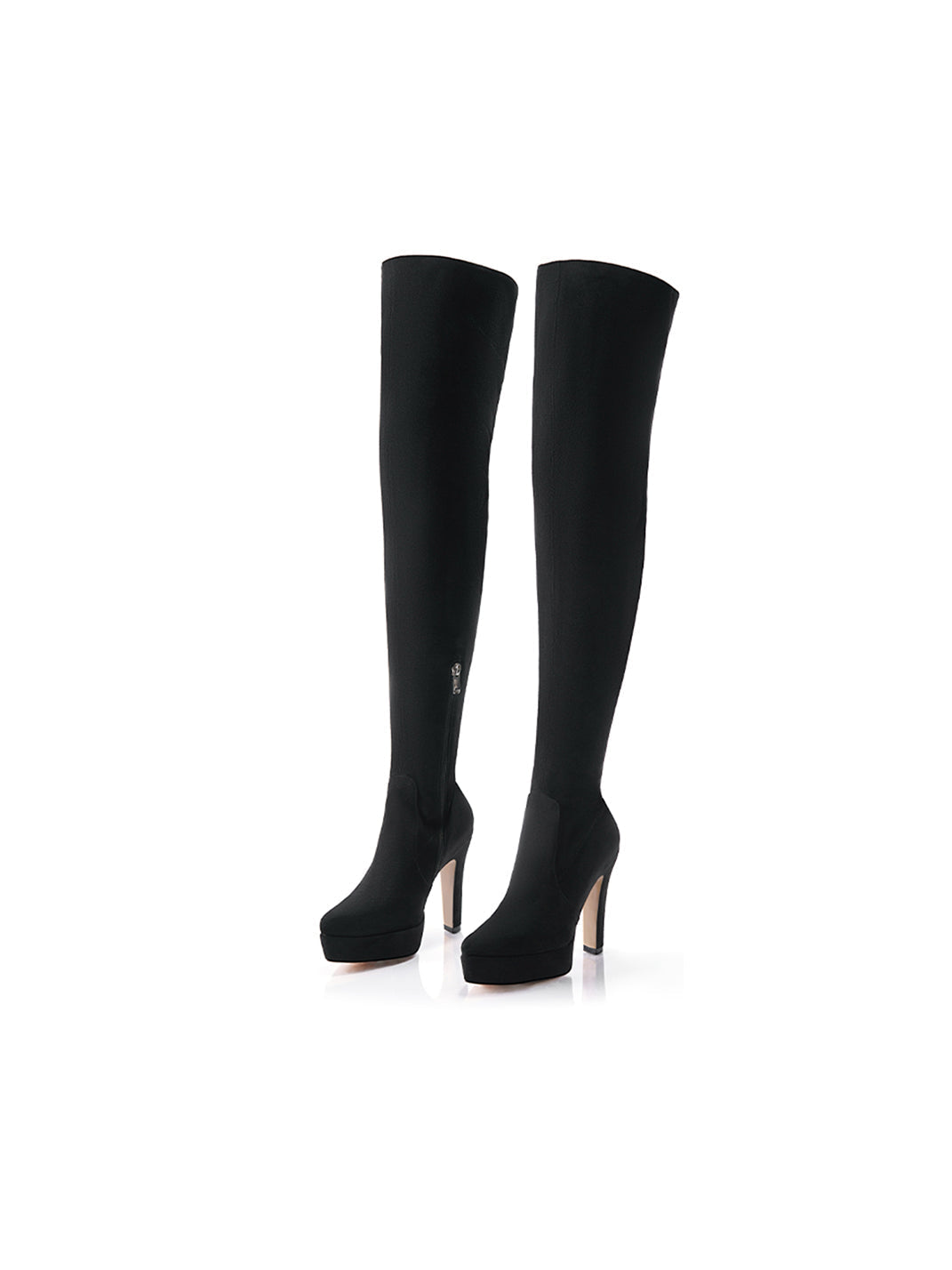 Stretch Suede Over-the-Knee Stiletto Boots