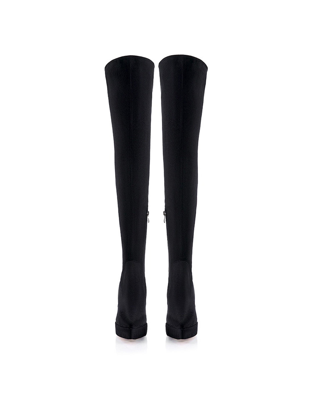 Stretch Suede Over-the-Knee Stiletto Boots