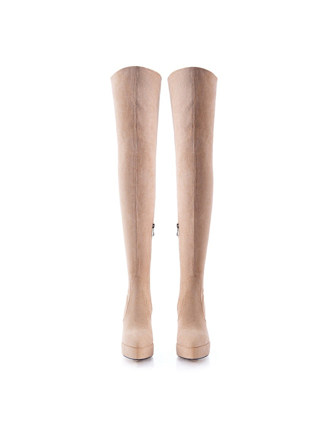 Stretch Suede Over-the-Knee Stiletto Boots