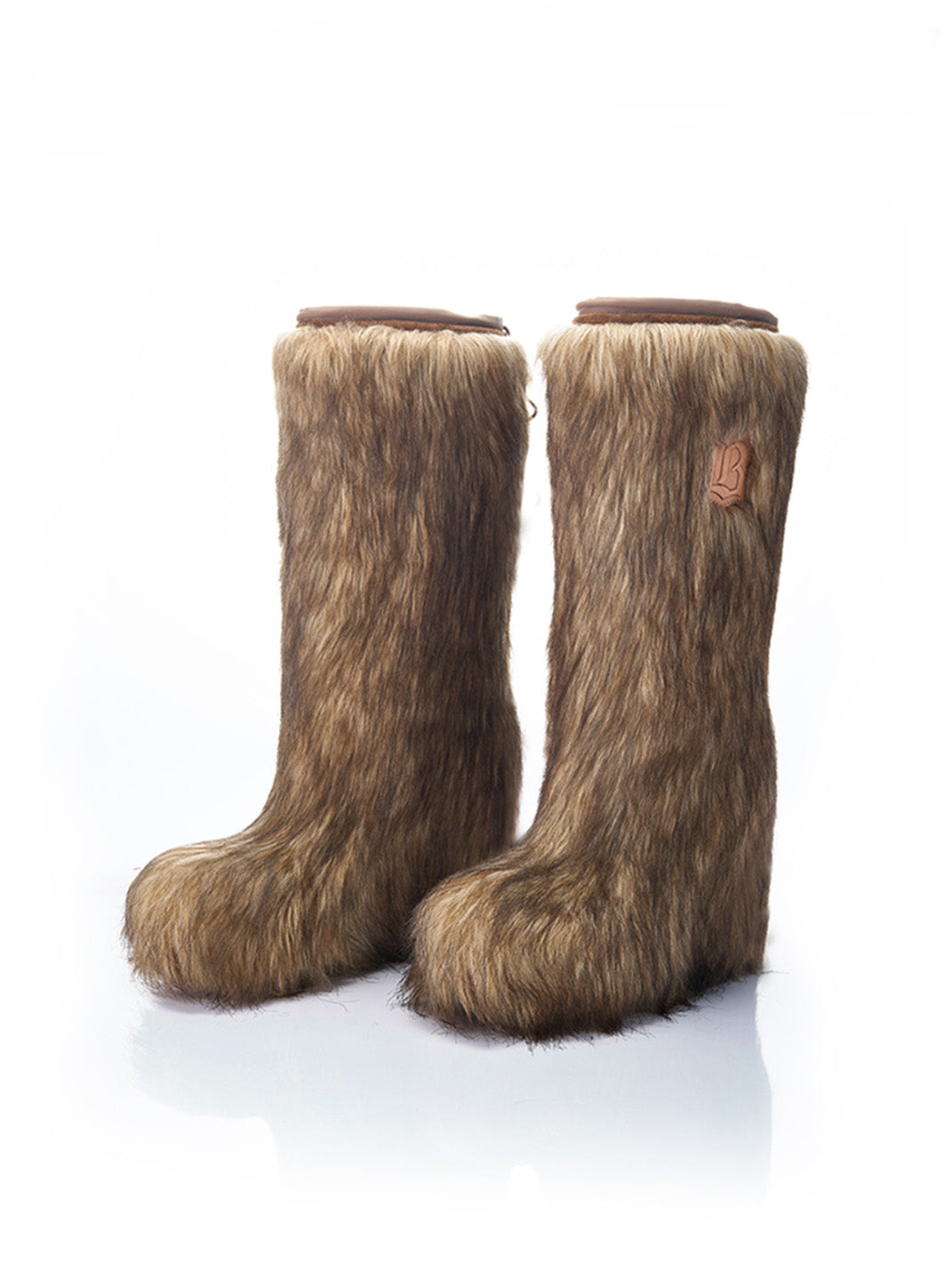 Ombre Faux-Fur Knee-High Boots