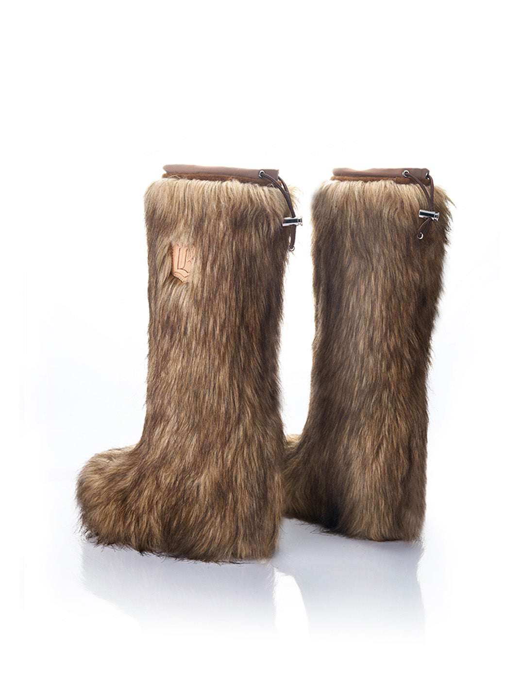 Ombre Faux-Fur Knee-High Boots