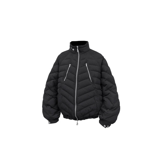 RELABEL V-Segment Ribcage Puffer Jacket Black