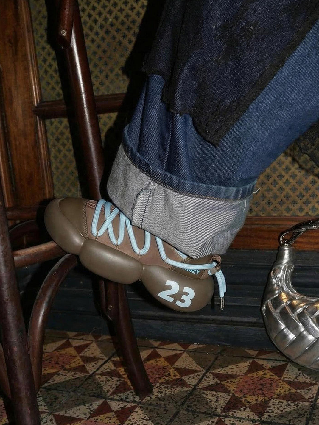 Sculpted-Sole Leather Summer Sneakers