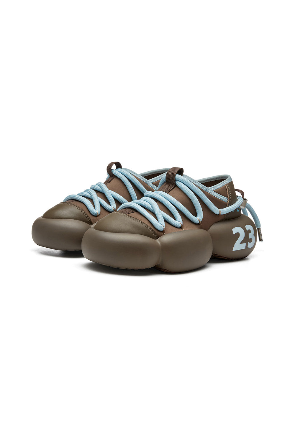 Sculpted-Sole Leather Summer Sneakers