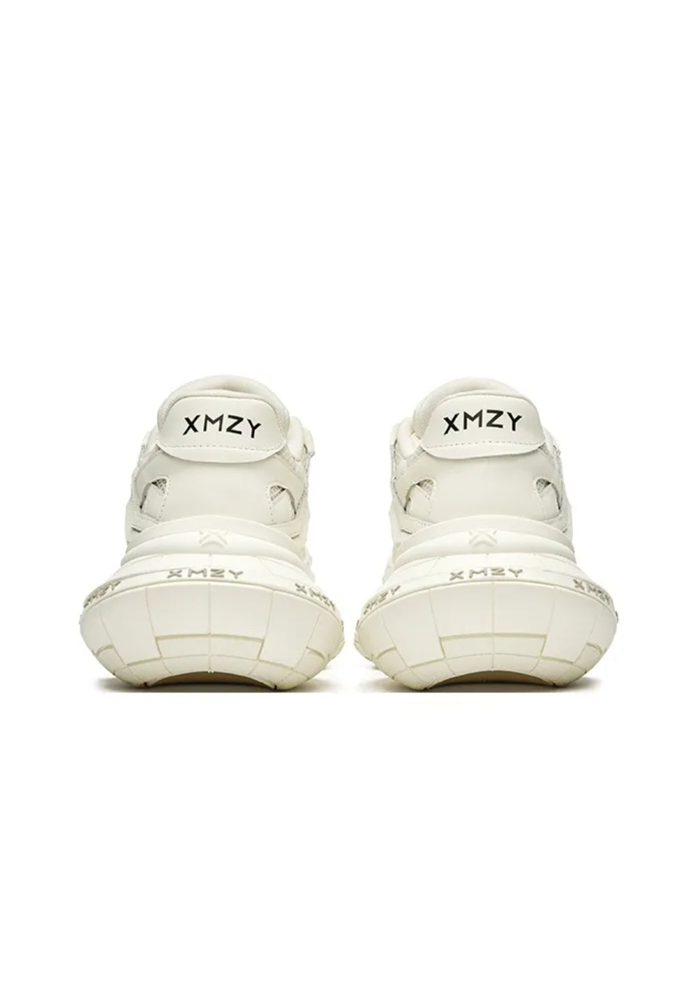 White Sculpted-Sole Chunky Sneakers
