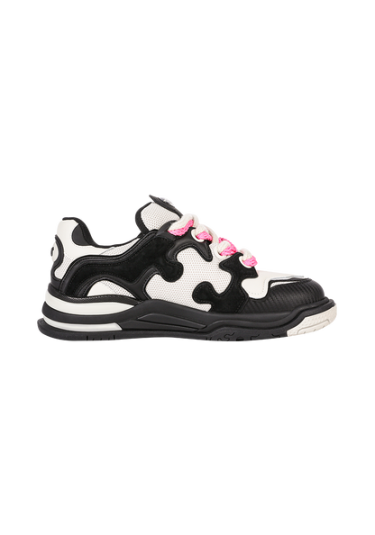 Puzzle-Panel Suede Skate Sneakers