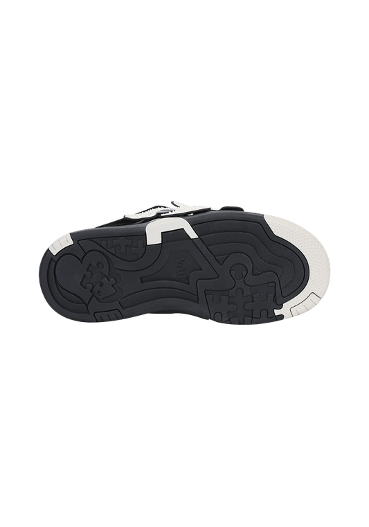 Puzzle-Panel Suede Skate Sneakers