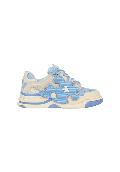 Puzzle-Panel Suede Skate Sneakers