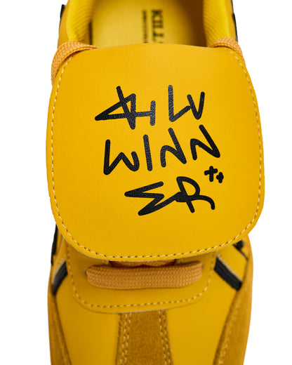 Yellow Graphic Retro Trainer Sneakers