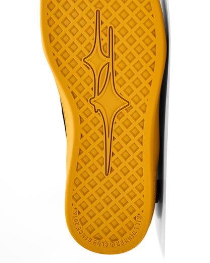 Yellow Graphic Retro Trainer Sneakers