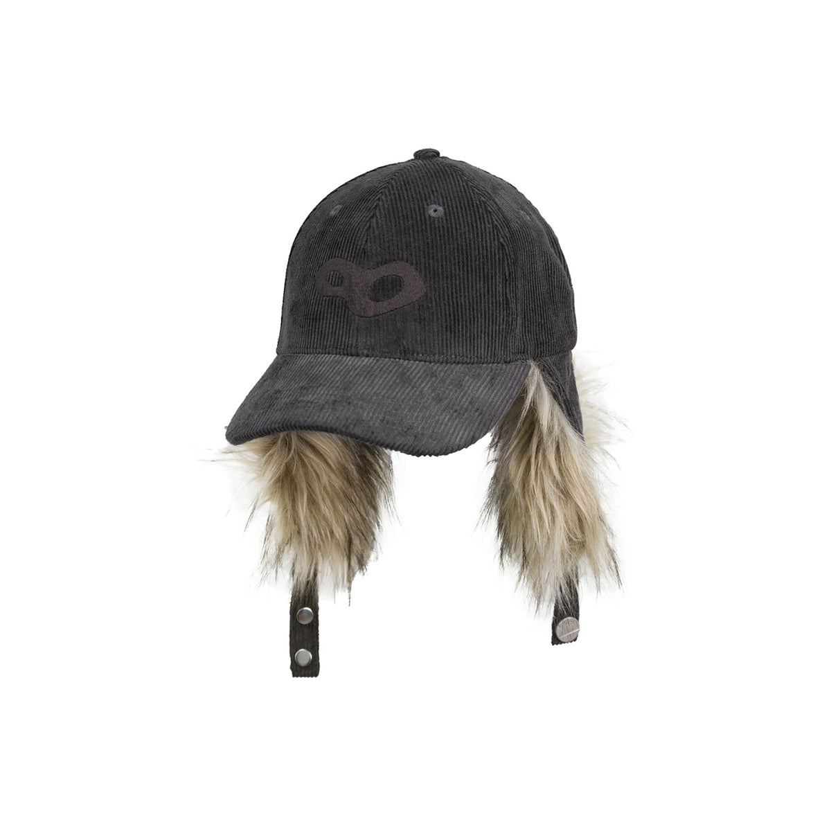 RELABEL Faux-Fur Earflaps Corduroy Cap