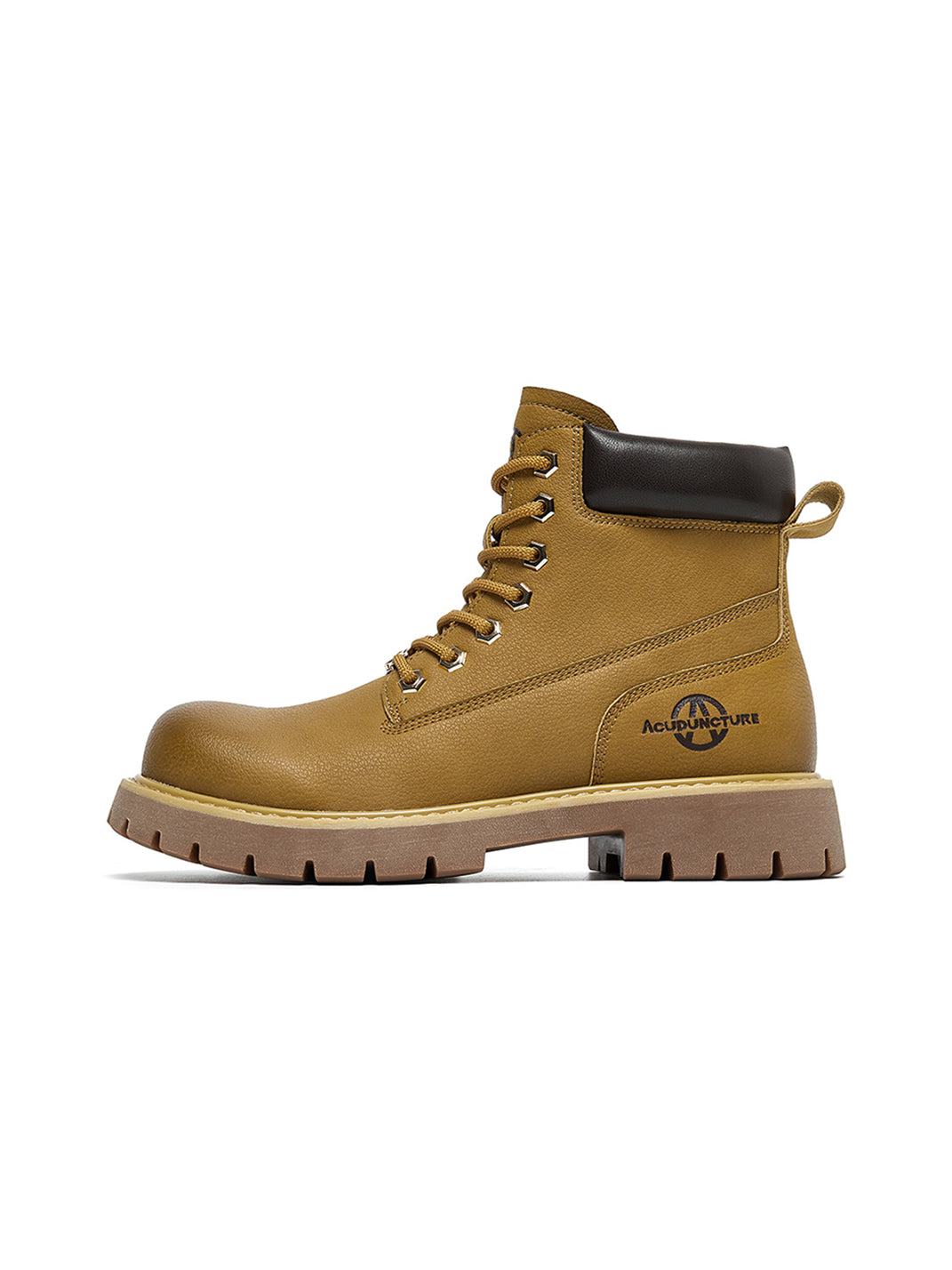 Zip-Front Lug-Sole Ankle Boots