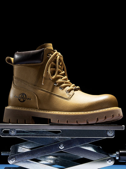 Zip-Front Lug-Sole Ankle Boots