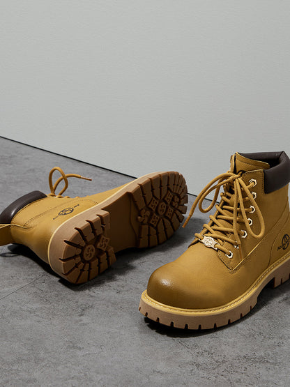 Zip-Front Lug-Sole Ankle Boots