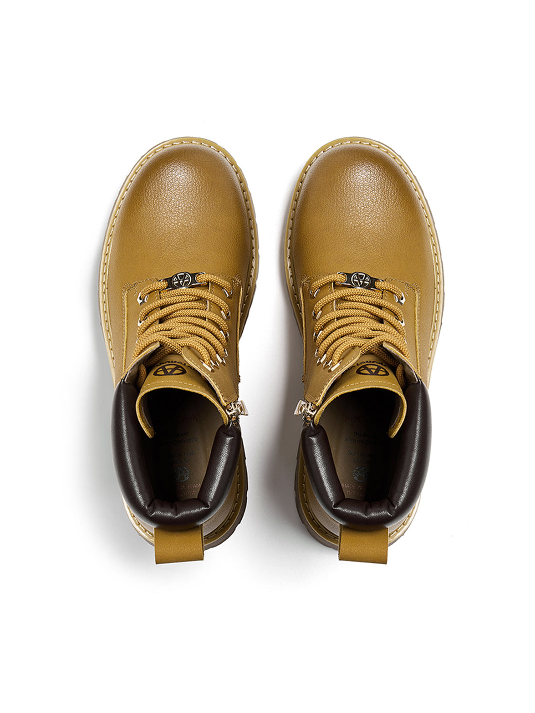 Zip-Front Lug-Sole Ankle Boots