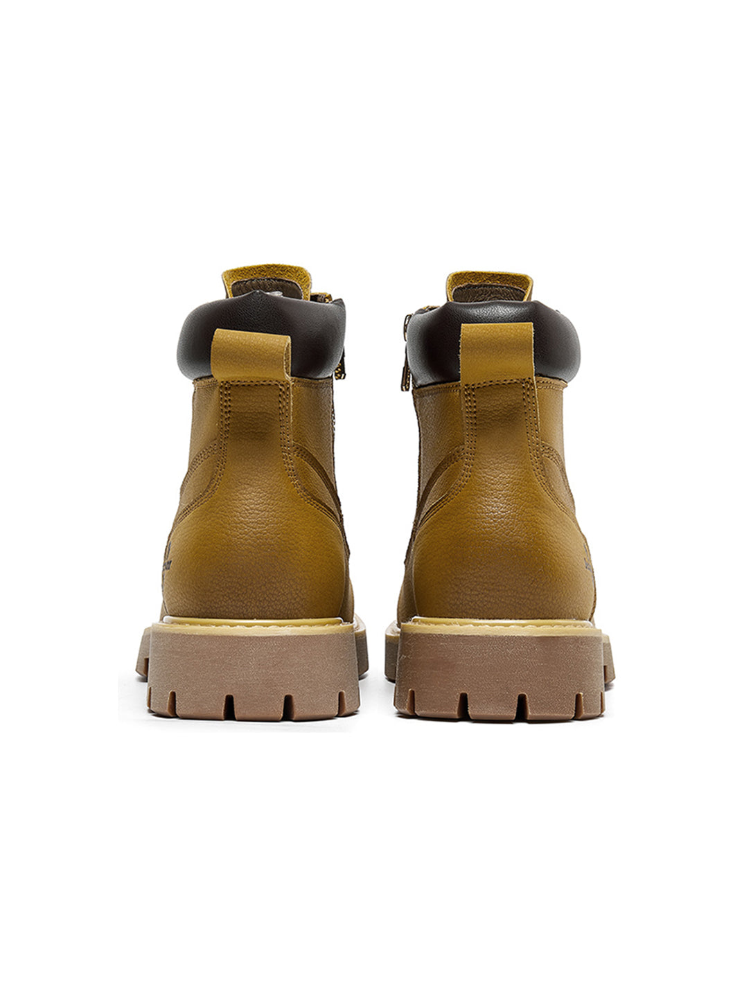 Zip-Front Lug-Sole Ankle Boots