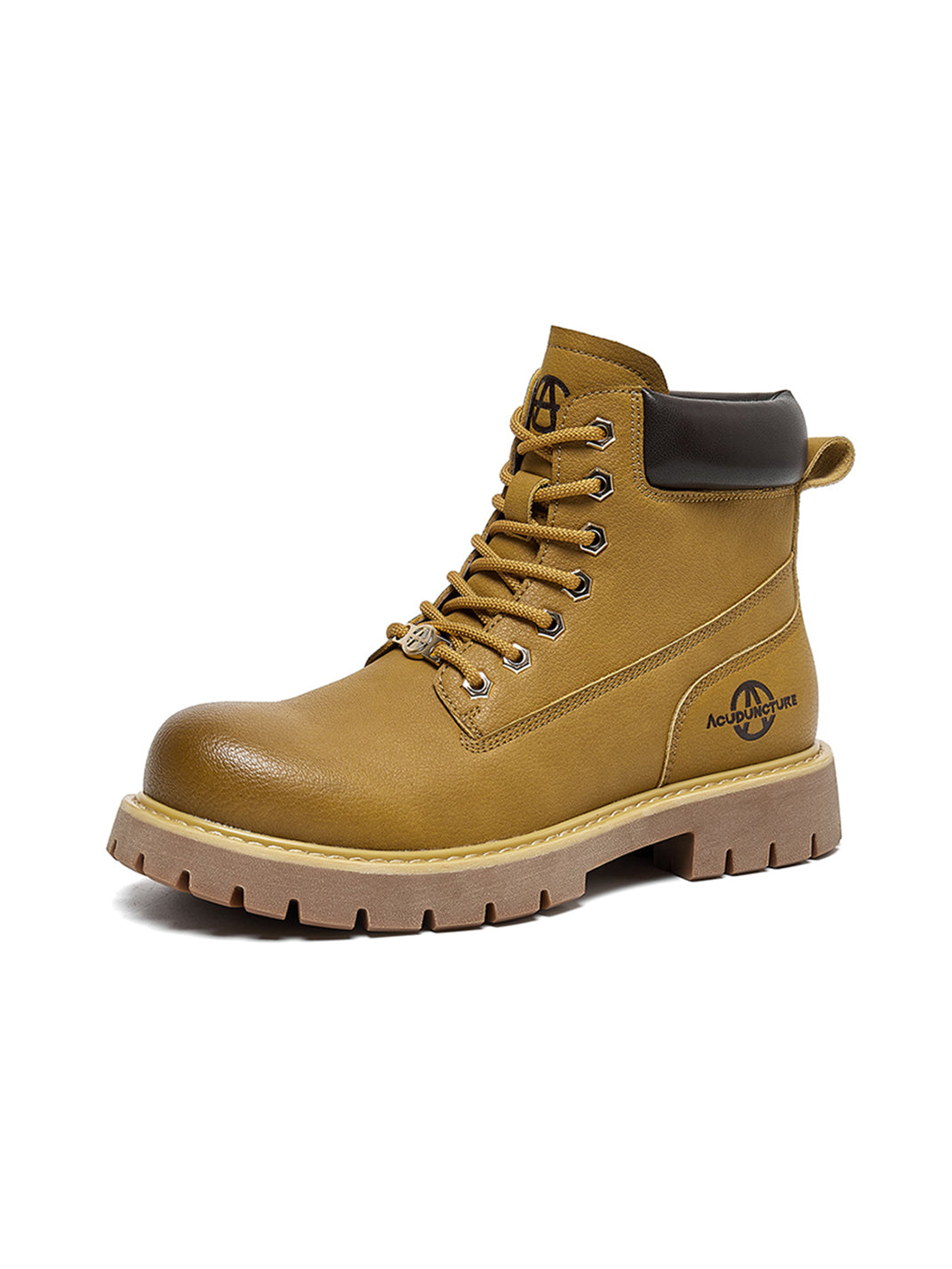 Zip-Front Lug-Sole Ankle Boots