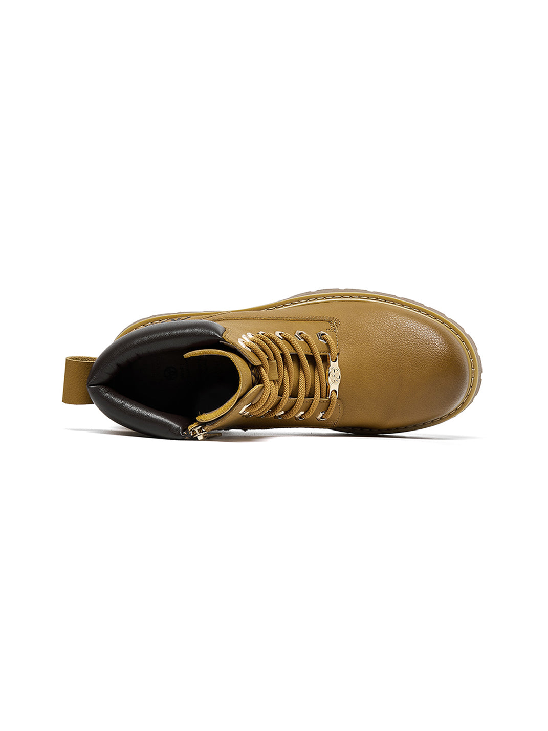 Zip-Front Lug-Sole Ankle Boots