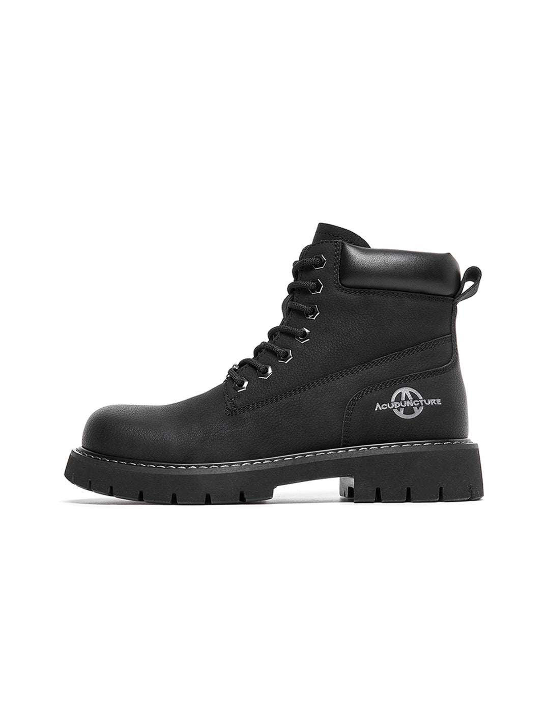 Zip-Front Lug-Sole Ankle Boots