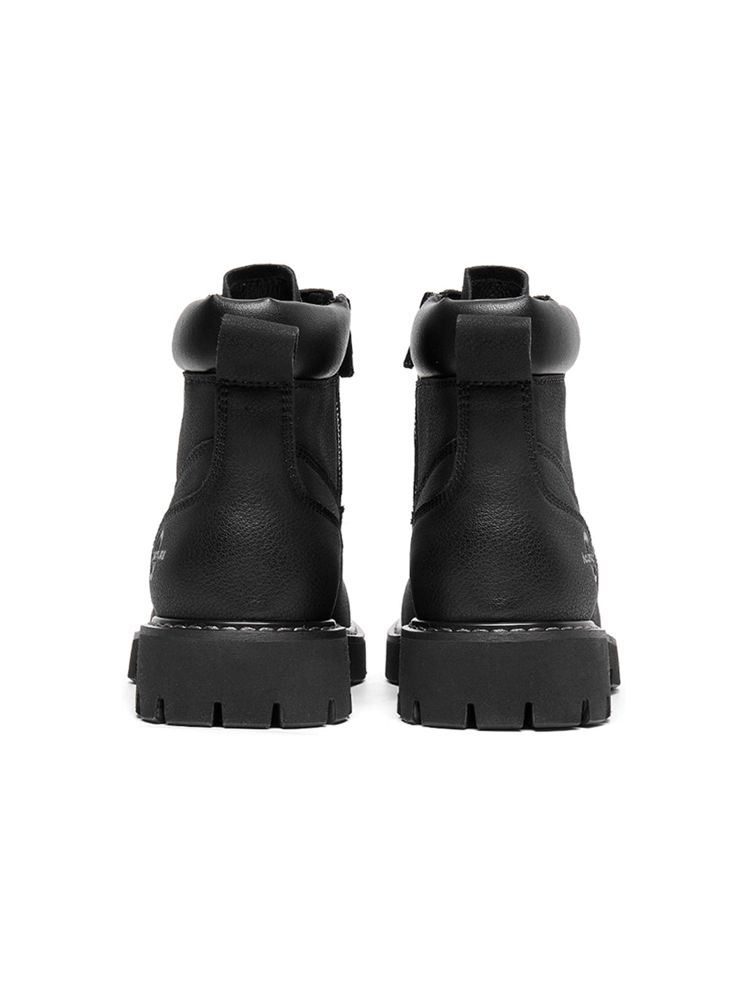 Zip-Front Lug-Sole Ankle Boots
