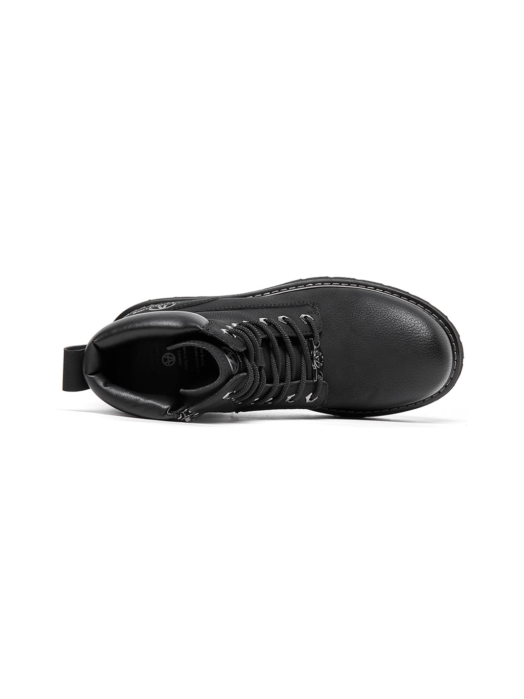 Zip-Front Lug-Sole Ankle Boots