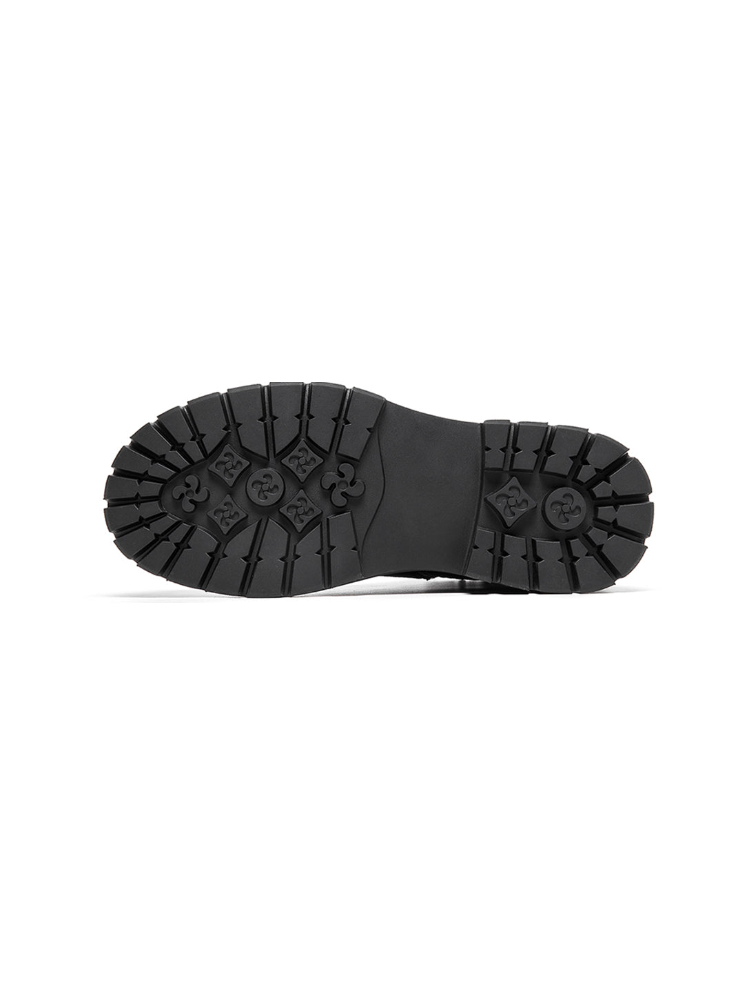 Zip-Front Lug-Sole Ankle Boots