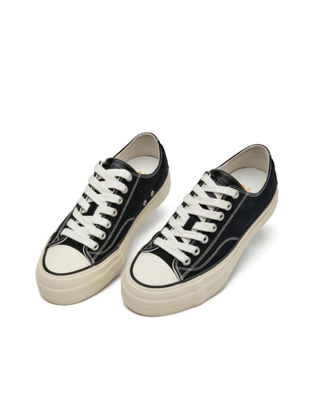 Cork-Midsole Platform Canvas Sneakers
