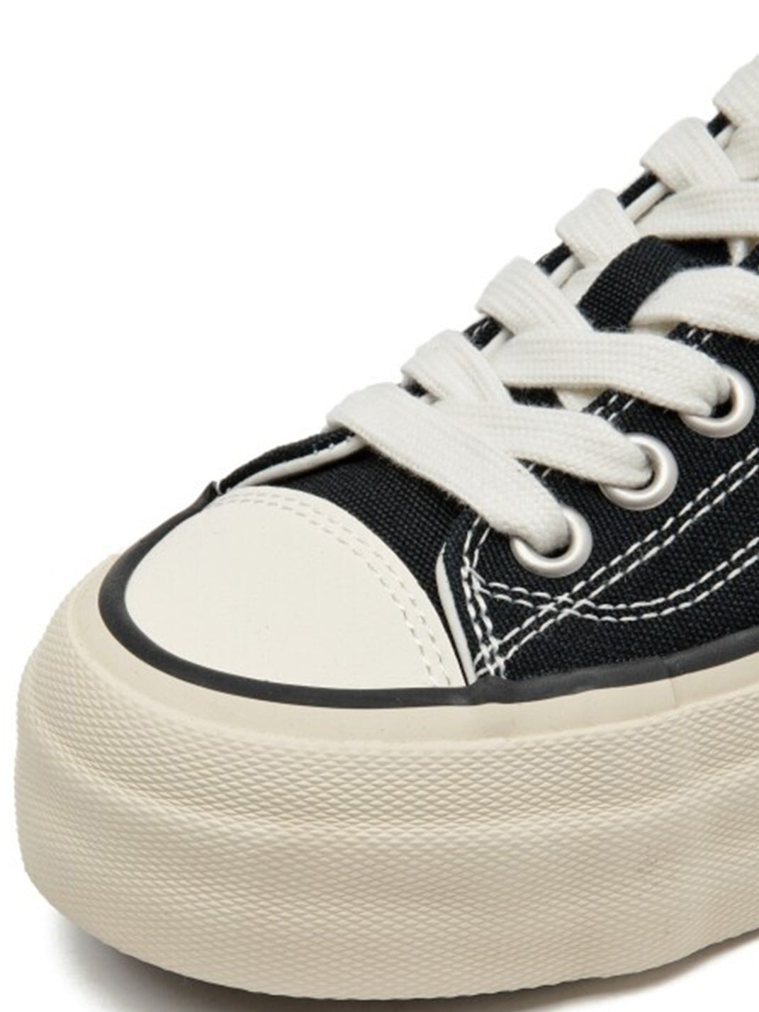 Cork-Midsole Platform Canvas Sneakers