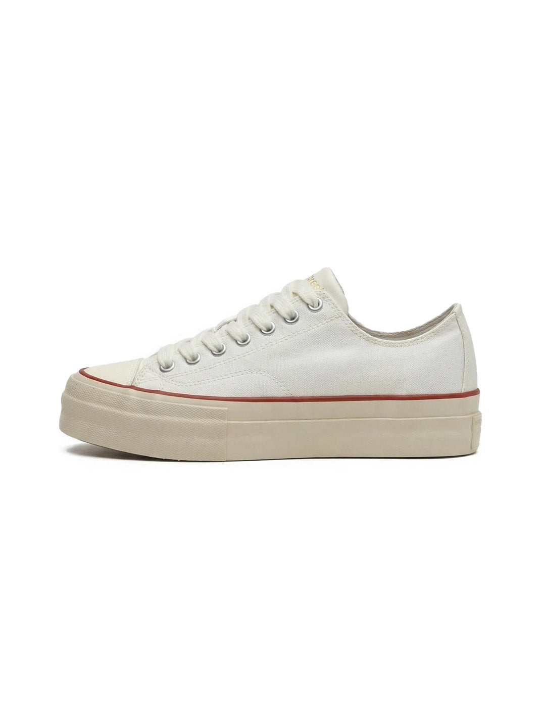Cork-Midsole Platform Canvas Sneakers