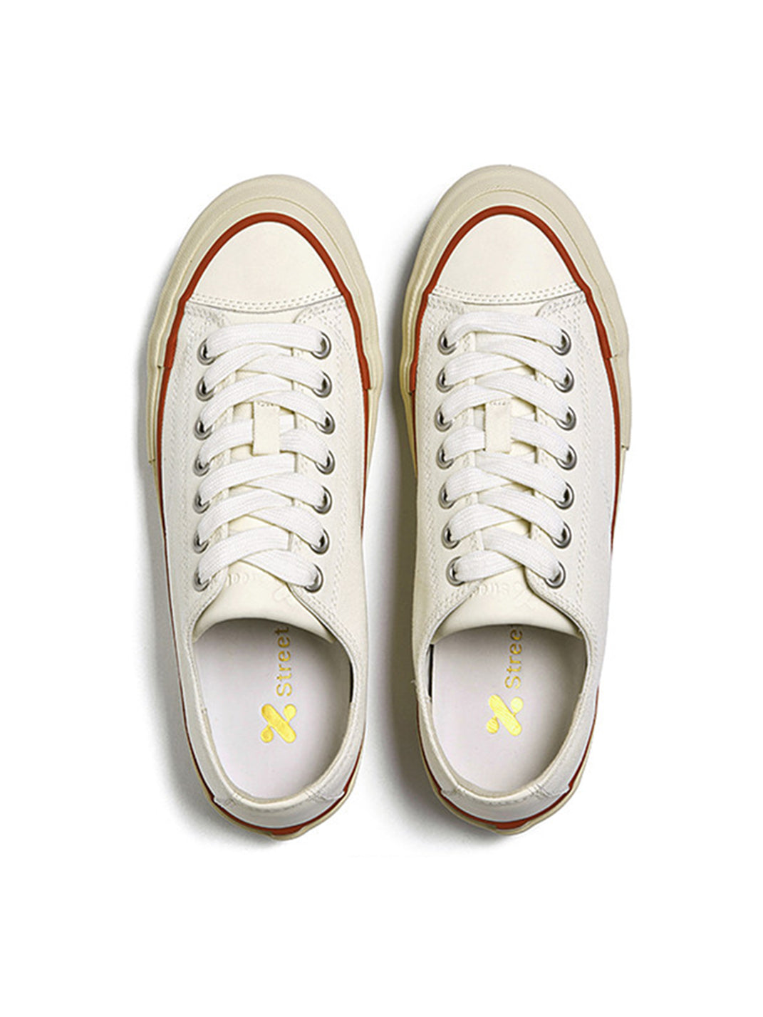 Cork-Midsole Platform Canvas Sneakers