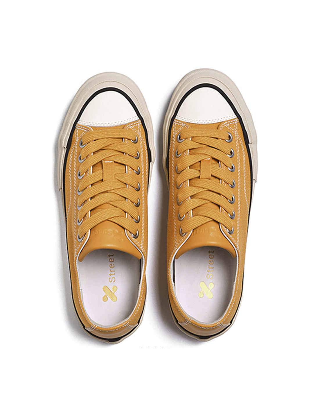 Cork-Midsole Platform Canvas Sneakers