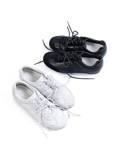 Gloss-Finish Suede Low-Profile Trainers