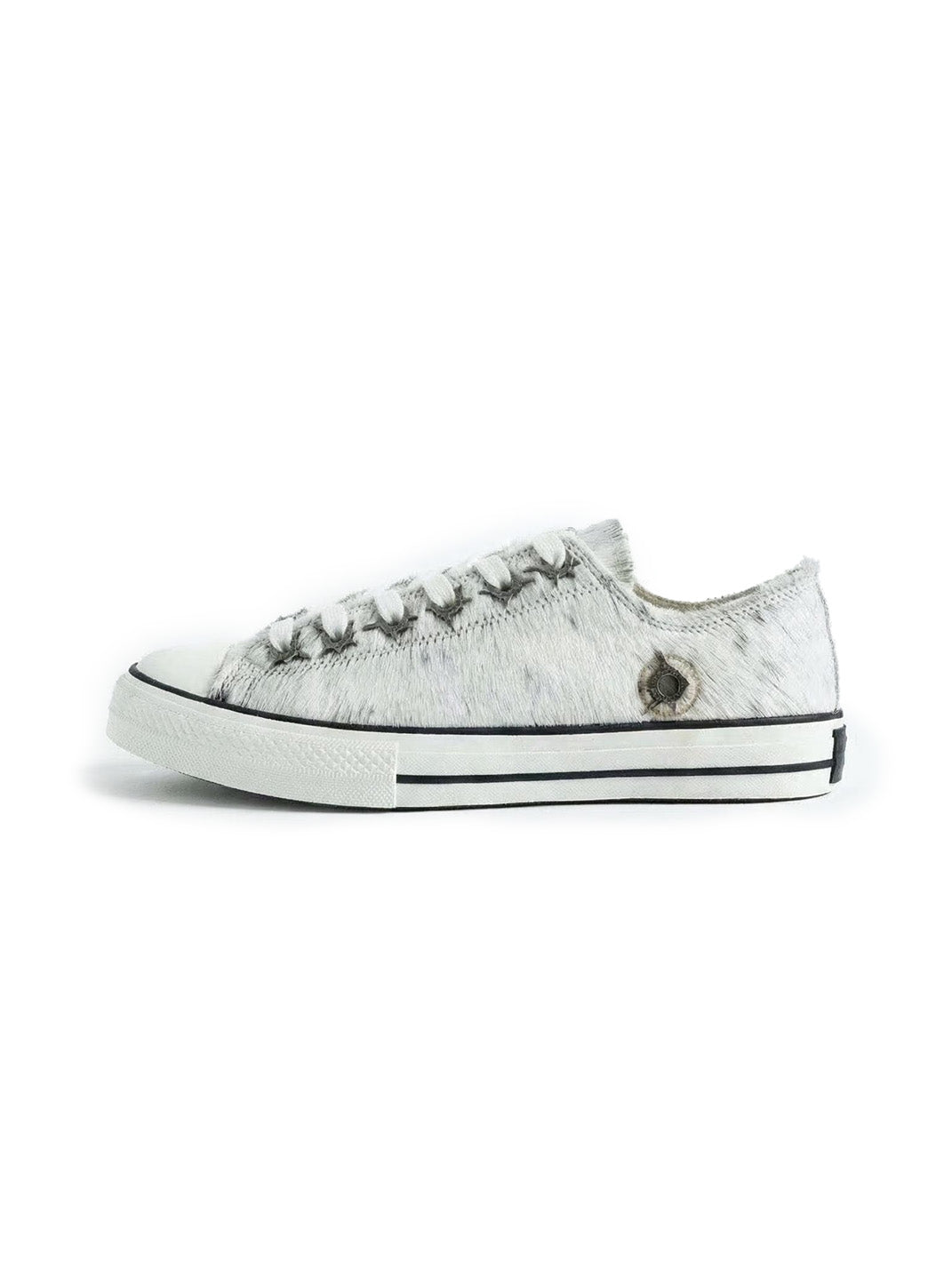 Contrast Cowhide Low-Profile Sneakers
