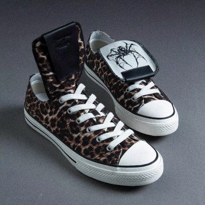 Spider-Tongue Animal-Print High-Low Sneakers