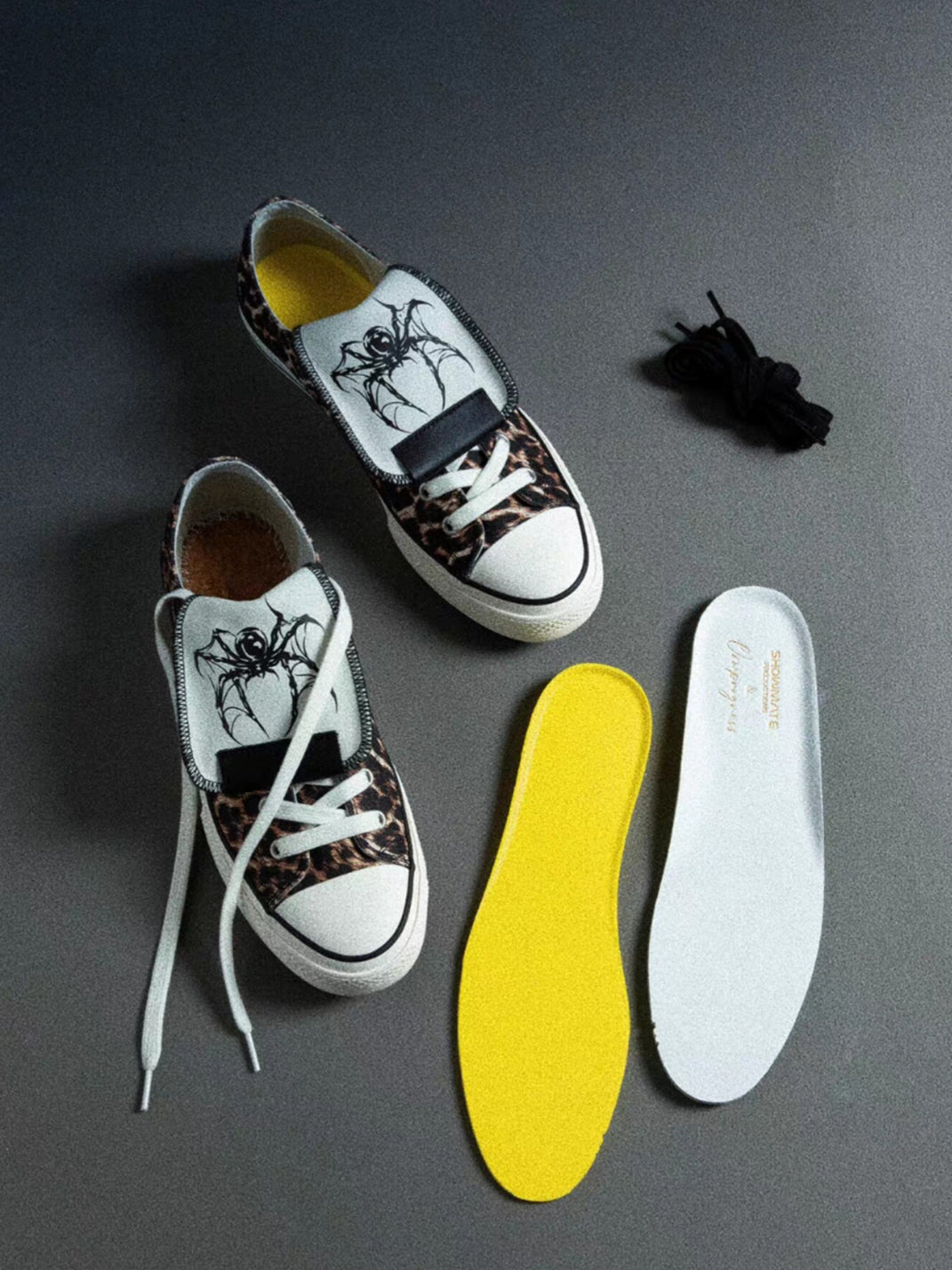 Spider-Tongue Animal-Print High-Low Sneakers