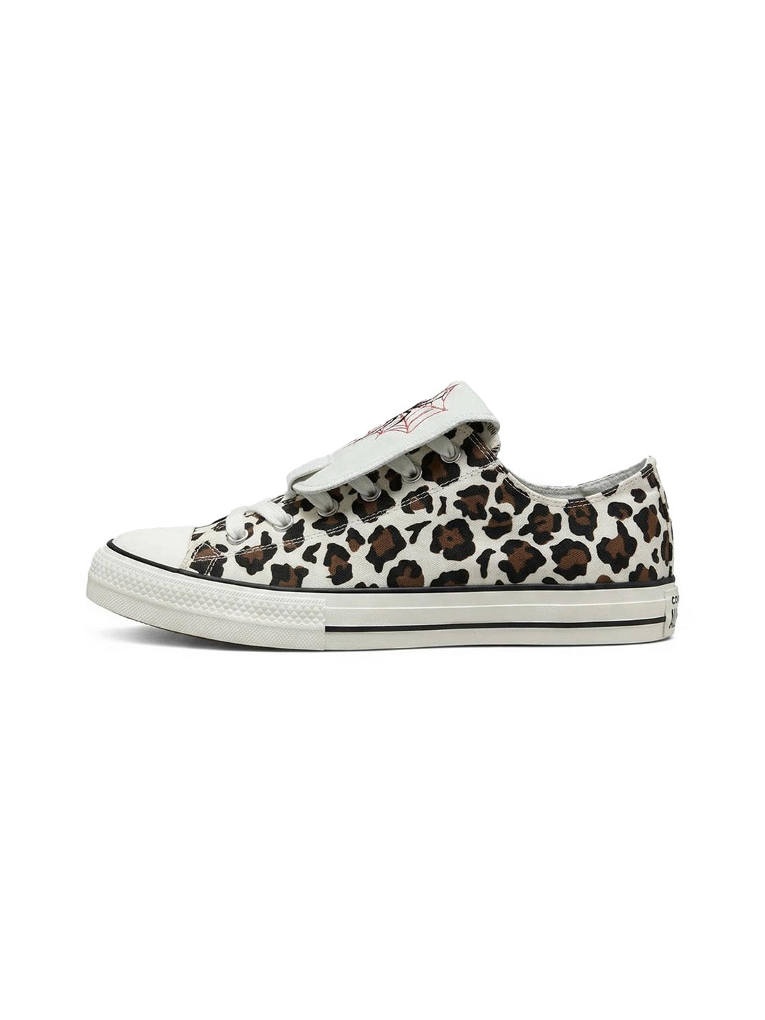 Spider-Tongue Animal-Print High-Low Sneakers