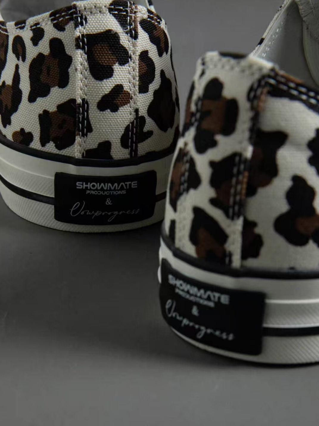 Spider-Tongue Animal-Print High-Low Sneakers