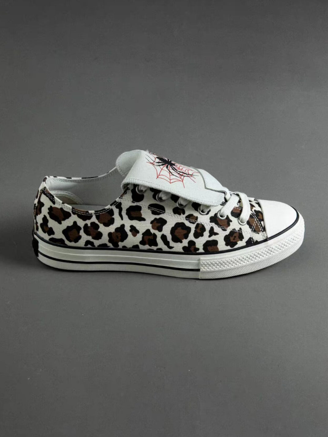 Spider-Tongue Animal-Print High-Low Sneakers