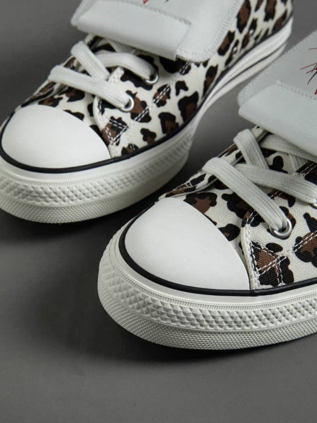 Spider-Tongue Animal-Print High-Low Sneakers