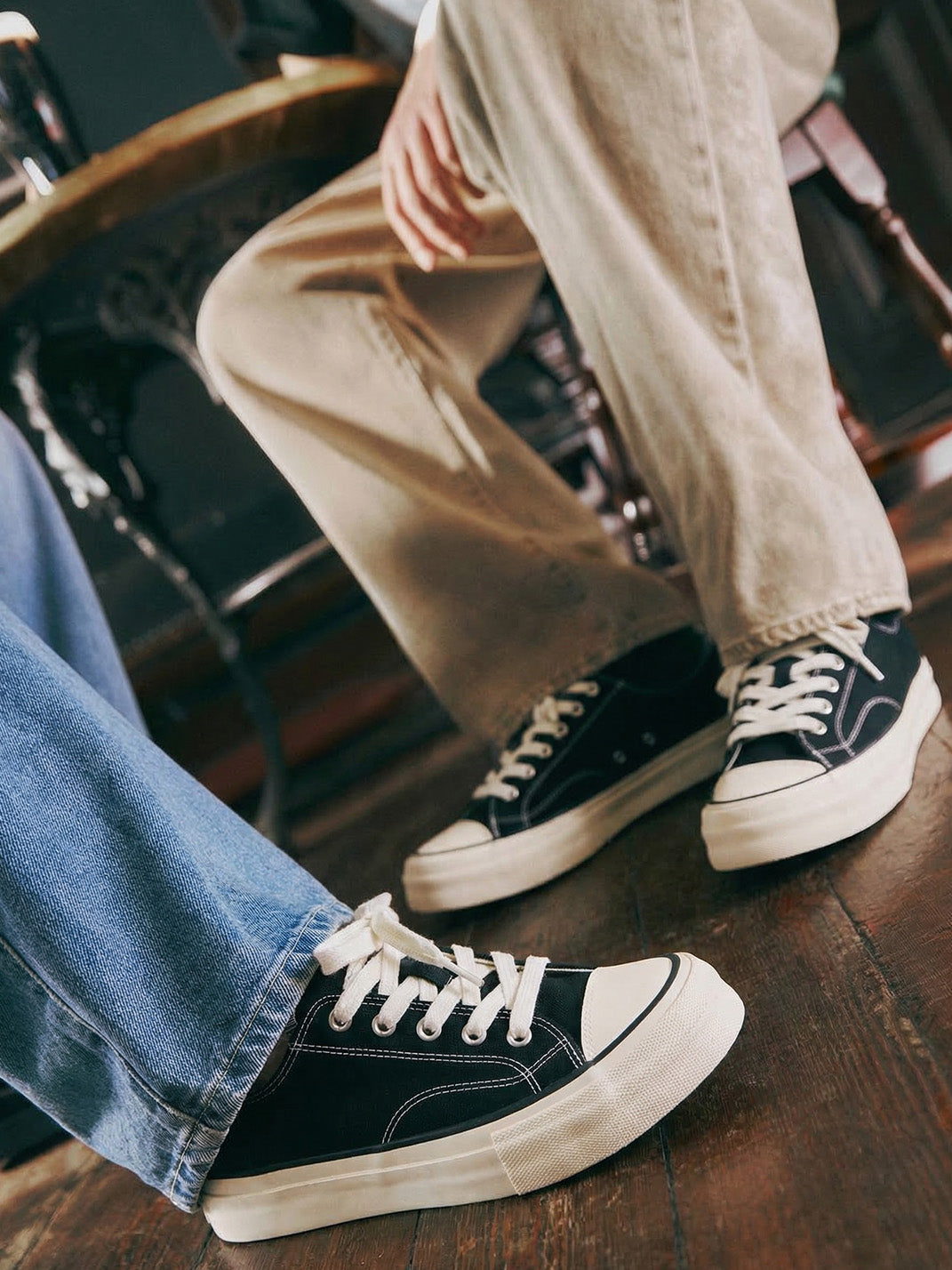 Vulcanized Canvas Platform Low-Top Sneakers